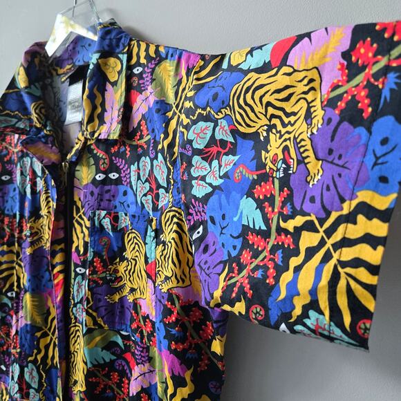 Nooworks Tropi Trip Jumpsuit Coveralls Cotton Womens Size XL Sold Out Rare EUC - Picture 15 of 16